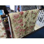A double sided floral Durham quilt, 215 x 181cm