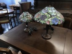 Two brand new boxed Tiffany style lamps