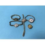 A collection of ladies 9ct gold wristwatches (5)