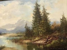 O. C. Schulster, oil, signed, Landscape
