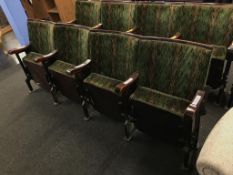 A row of cinema seats
