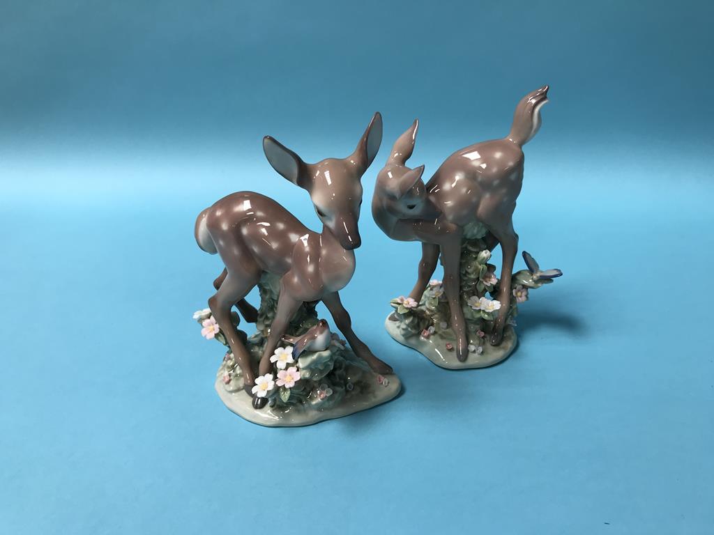 Two boxed Lladro figures and three boxed Lladro 'Fawns' - Image 3 of 3