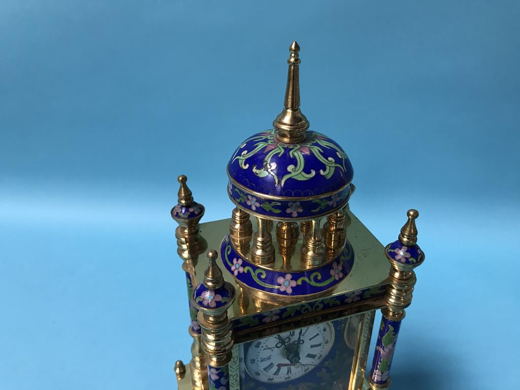 A modern cloisonne style battery clock - Image 3 of 3