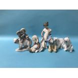 A quantity of Lladro and Nao figures