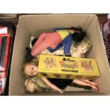 Various dolls and Pelham Puppets