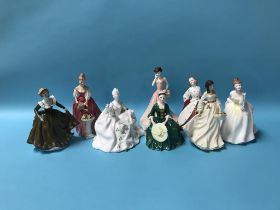 Eight various Royal Doulton figures