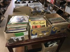 Three boxes of LPs