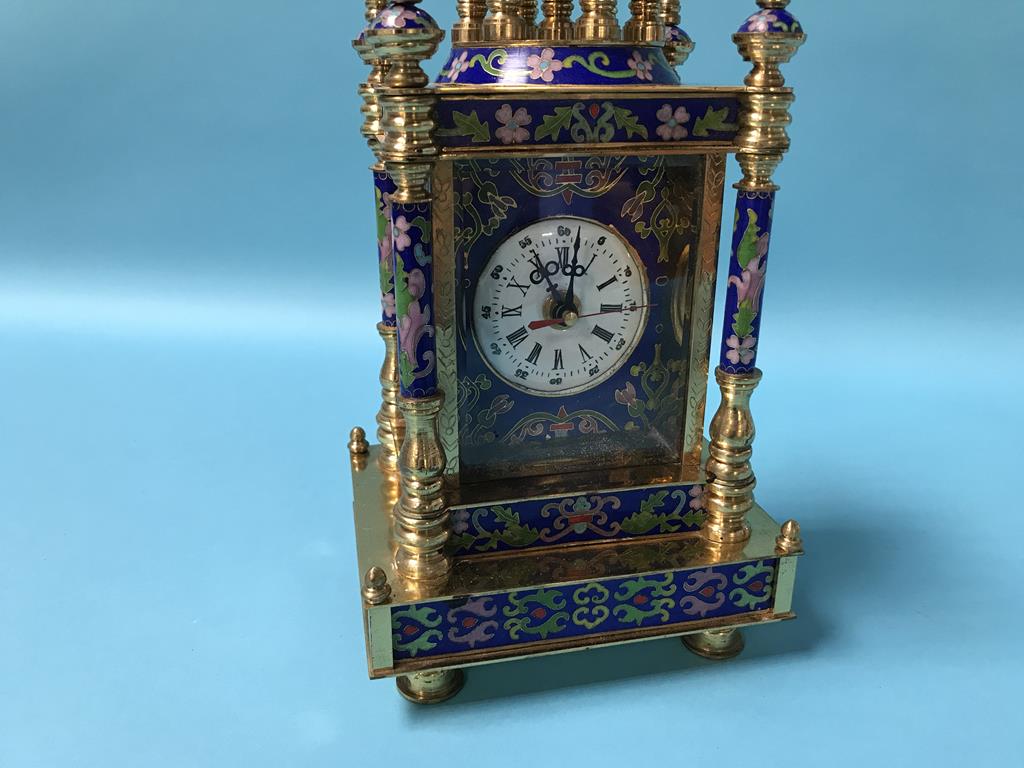 A modern cloisonne style battery clock - Image 2 of 3