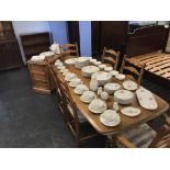 A large and comprehensive Hungarian Hollohaza dinner service