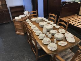 A large and comprehensive Hungarian Hollohaza dinner service