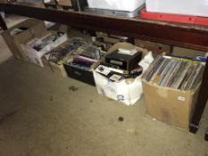 Six boxes of LPs, 8 tracks etc.