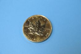 A 1oz Canadian fine gold coin