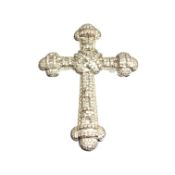 An 18ct gold cross, mounted with 6ct of diamonds, 21g, 47.2mm x 48mm