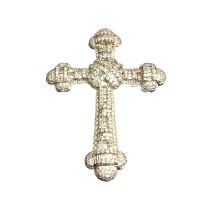 An 18ct gold cross, mounted with 6ct of diamonds, 21g, 47.2mm x 48mm