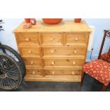 A pine chest of drawers, 112cm wide