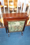 An Edwardian Sutherland table and fire screen