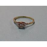 An 18ct gold diamond solitaire, 1.8g, size 'N' approx. 0.4ct