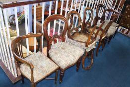Two Edwardian corner chairs and various chairs