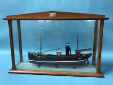 A cased model of a steam boat 'Annie BK 310 1914'