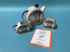 A Wedgwood 'Bizarre by Clarice Cliff', Bonjour tea set 'Blue Firs'