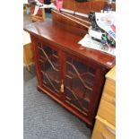 A mahogany bookcase