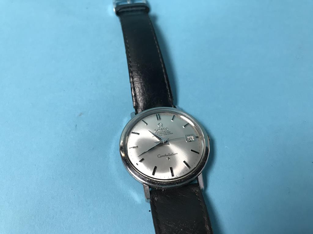 A gents Omega constellation wrist watch