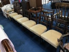 A set of six mahogany single dining chairs