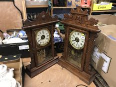 Two 'Gingerbread' Mantle clocks