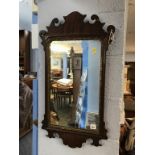 Walnut framed mirror