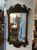 Walnut framed mirror