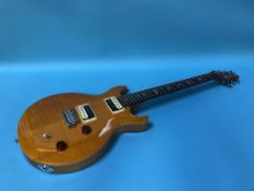 A PRS SE Santana electric guitar, model number K26791 and soft case