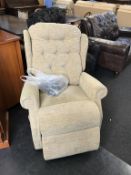 Electric rise and recliner armchair