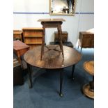 19th century mahogany drop flap table and an occasional chair