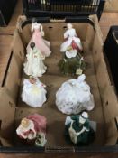 Eight Royal Doulton figures