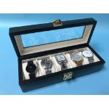 Collection of gents wristwatches including Tissot, Armani, Feice etc.