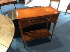 Yew wood side table