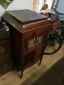 Mahogany gramophone cabinet