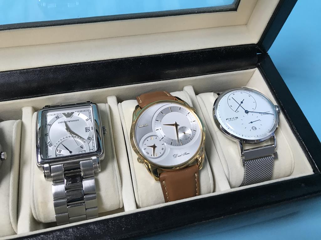 Collection of gents wristwatches including Tissot, Armani, Feice etc. - Image 3 of 3