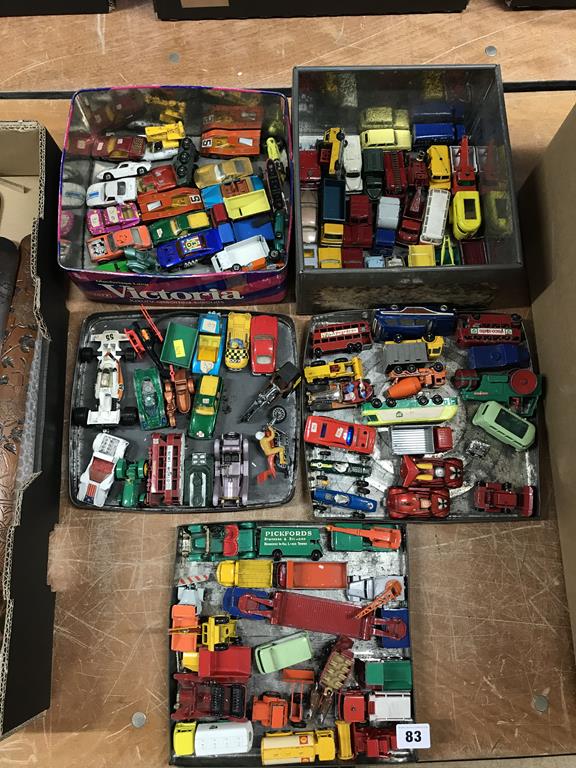 Collection of die cast toys, including Huskey and Lesney
