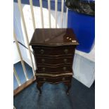 Reproduction mahogany chest of drawers