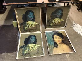 Three Tretchikoff prints and one other