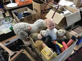 Vintage soft toys including a Pelham puppet 'Gypsy Girl'