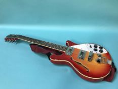 A Harley Benton electric guitar and soft case (RB-612 classic series)