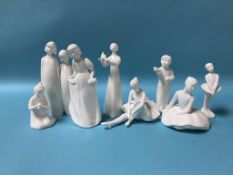 Eight Royal Doulton figures