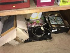 Stereo and a quantity of assorted items