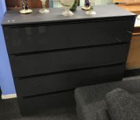A BoConcept grey four drawer chest of drawers, 119cm wide