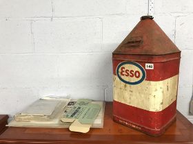 An 'Esso' fuel can etc.