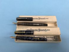 Fountain Pens: Conway Stewart, boxed, 1951, No. 28 and Conway Stewart, boxed, 1938, with 14ct gold