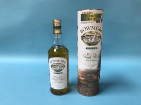 A bottle of Bowmore Islay single malt 'Legend' Scotch whisky