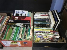 Nine boxes of Cricket related books